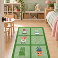 Striped Modern Kitchen Rug – Green in a nursery