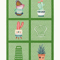Striped Modern Kitchen Rug – Green
