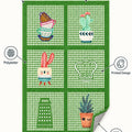 Striped Modern Kitchen Rug – Green – features