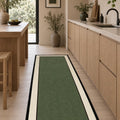 Striped Modern Kitchen Rug – Green 1 in a kitchen