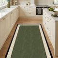 Striped Modern Kitchen Rug – Green 1 in a kitchen