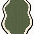 Striped Modern Kitchen Rug – Green 2