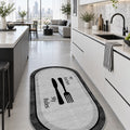 Striped Modern Kitchen Rug – Multicolor in a kitchen