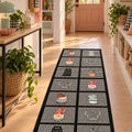 Striped Modern Kitchen Rug – Multicolor in a hallway
