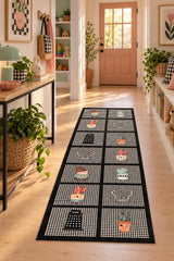 Striped Modern Kitchen Rug – Multicolor in a hallway