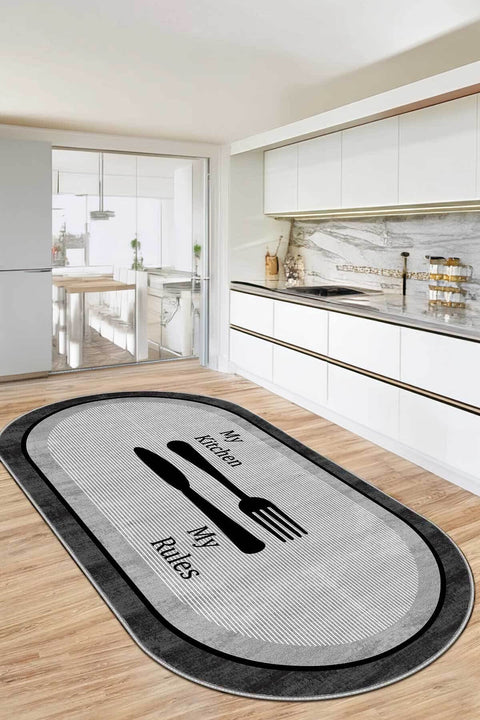 Striped Modern Kitchen Rug – Multicolor