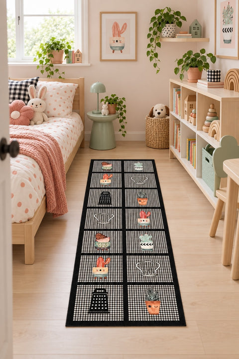 Striped Modern Kitchen Rug – Multicolor in a nursery