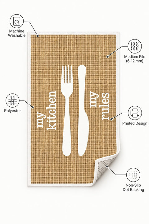 Striped Modern Kitchen Rug – White 1 – features