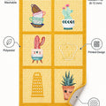 Striped Modern Kitchen Rug – Yellow – features
