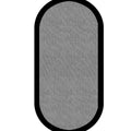 Striped Modern Oval Kitchen Rug – Gray