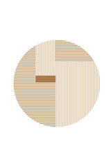 Striped Modern Round Area Rug – Multicolor