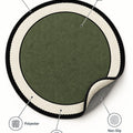 Striped Modern Round Kitchen Rug – Green – features