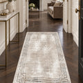 Striped Modern Runner Rug in a hallway