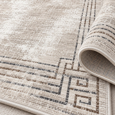 Striped Modern Runner Rug – texture close-up