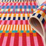Striped Modern Runner Rug – texture close-up