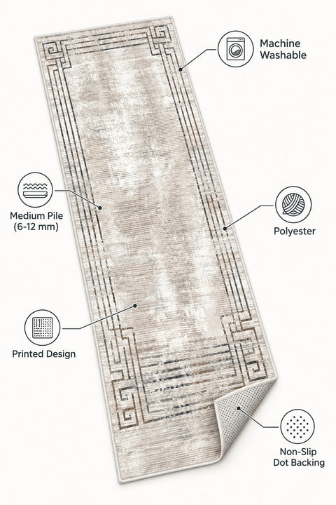 Striped Modern Runner Rug – features