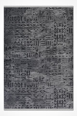 Striped Scandinavian Area Rug – Charcoal