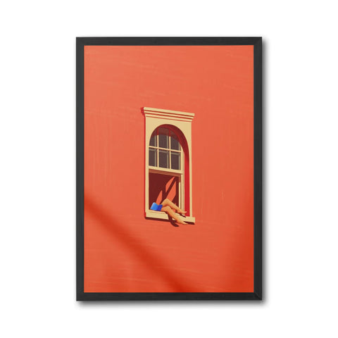 Sunny Maximalist Book Lover Wall Print – Colorful Dopamine Decor for Reading Enthusiasts