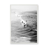 Surf Photography Coastal Wall Art – Black and White Ocean Surfers