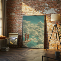 Surreal Cloud Ocean Wall Print Poster – Dreamy Aesthetic Sky and Sea Print