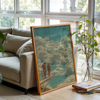 Surreal Cloud Ocean Wall Print Poster – Dreamy Aesthetic Sky and Sea Print