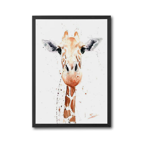 “Swack” Giraffe Watercolor Aesthetic Wall Poster Print