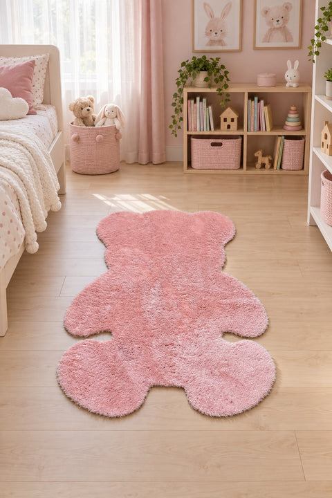 Teddy Bear Kids Plush Rug in a nursery