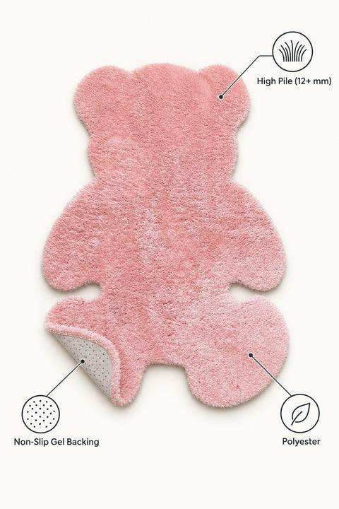 Teddy Bear Kids Plush Rug – features