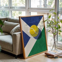 Tennis Ball Pop Art Wall Poster – Contemporary Tennis Court Wall Décor