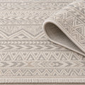 Textured Scandinavian Area Rug – Cream & Beige – texture close-up