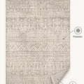 Textured Scandinavian Area Rug – Cream & Beige – features