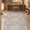Textured Scandinavian Area Rug – Taupe & Cream in a office