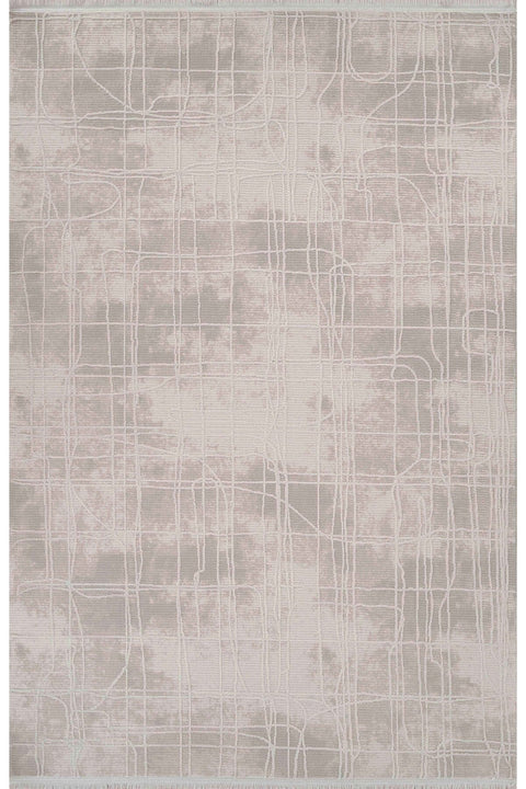 Textured Scandinavian Area Rug – Taupe & Cream