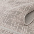 Textured Scandinavian Area Rug – Taupe & Cream – texture close-up