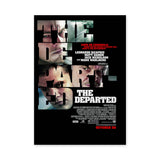 The Departed Movie Typography Wall Art – Dark Cast Portrait Print