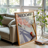The Dolomites Nostalgic Ski Wall Poster Wall Print