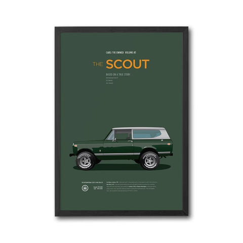 The Scout Quote Wall Print – International Scout II Minimal Wall Poster, Cars I've Owned Volume 3 Print