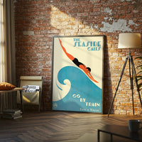 The Seaside Calls Nostalgic Travel Décor Poster Wall Poster