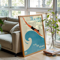 The Seaside Calls Nostalgic Travel Décor Poster Wall Poster