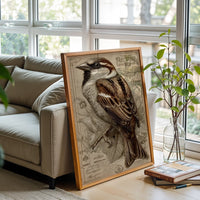 The Urban New Way Heritage Sparrow Illustration Wall Print