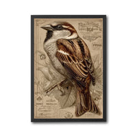 The Urban New Way Heritage Sparrow Illustration Wall Print