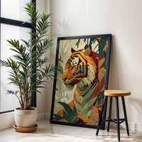Tiger in Jungle Aesthetic Wall Décor Poster Print