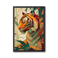 Tiger in Jungle Aesthetic Wall Décor Poster Print
