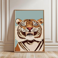 Tiger Pop Art Wall Print Décor Poster – Vibrant Sleek Animal Print for Home Decor