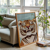 Tiger Pop Art Wall Print Décor Poster – Vibrant Sleek Animal Print for Home Decor