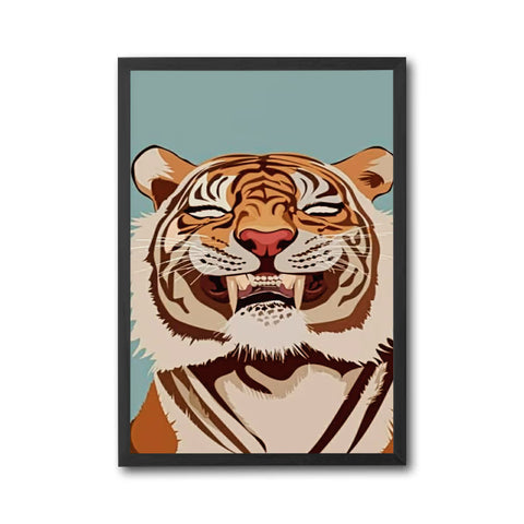 Tiger Pop Art Wall Print Décor Poster – Vibrant Sleek Animal Print for Home Decor