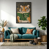 Tiger Typography Kids Wall Art – Go Get ’Em Tiger Reading Quote