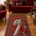 Tile Floral Traditional Area Rug in a living room