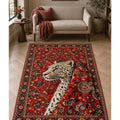 Tile Floral Traditional Area Rug in a living room