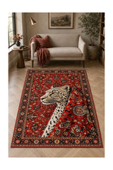 Tile Floral Traditional Area Rug in a living room